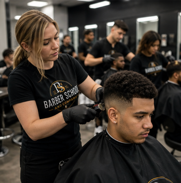 Barber School and Company student training